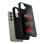 Early Bronco Phone Case Red, Three-View Truck Vector Cover
