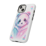 Pastel Panda Phone Case, Glitch Color Block Cover