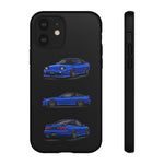 Blue 180SX JDM Sports Car Phone Case Tough Multi View