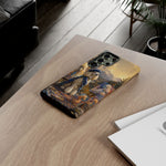 Poodle Painter Scene phone case | Artistic Dog Landscape