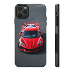 Red C8 Z06 Track Wing Tough Phone Case Cover Gift Art