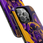 French Bulldog Pop-Art Portrait Tough Phone Case - Purple Gold