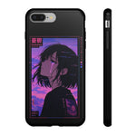 Melancholy Anime Girl Phone Case Vaporwave Tough Case