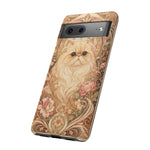 Persian Cat Floral Art Nouveau Tough Phone Case