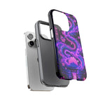 Neon Dragon Smoke Trail Vaporwave Art Tough Phone Case