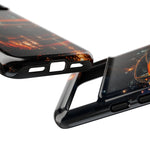 Orange Cuda Phone Case, Rainy City Night Muscle Car Tough Cover