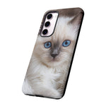Ragdoll Kitten Phone Case, Blue Eyes Macro Portrait Cover, Gift