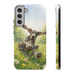 Playful Dog in Meadow Great Dane phone case | Puppy Art Tough Cover