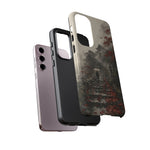Autumn Temple Steps phone case | Japanese watercolor landscape cover