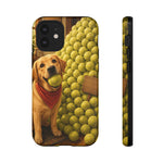 Golden Retriever with Tennis Ball phone case | Cute Dog Art, Tennis Ball Pile