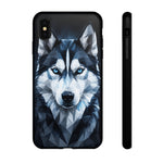 Siberian Husky Geometric Diamond Art Tough Phone Case