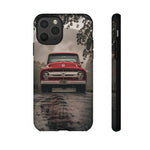 F100 Phone Case, Red White Classic Truck Foggy Road Cover, Gift