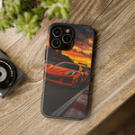 Orange C8 Z06 Flat Plane V8 Speed Art Tough Phone Case
