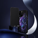 Holographic Wolf Phone Case, Fractured Prism Iridescent Cover