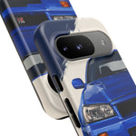 R34 Skyline GT-R Bayside Blue Tough Phone Case for 90s JDM Fans