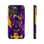 French Bulldog Pop-Art Portrait Tough Phone Case - Purple Gold