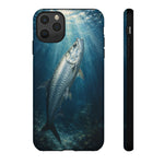 Painterly Marine Art Phone Case, Tarpon Surface Light Cover