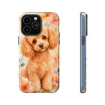 Miniature Poodle Whimsical Watercolor Art Tough Phone Case