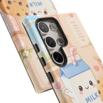 Milk Cookie Phone Case Cute Food Kawaii Tough Cover Gift Art