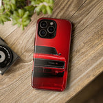 Classic 68 Charger Phone Case, Red RT Muscle Car Cover, Mens Gift