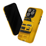 Yellow Skyline Phone Case, R34 GTR 90s JDM Legend Tough Cover for Men Gift