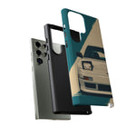 S13 Teal White Pop-up Tough Phone Case for JDM Fans