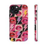 Pop Art Lips and Lightning Bolt Phone Case