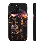Chrome Skull Sunset Reflection Phone Case Tough Cover Gift