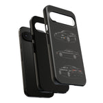 Black 300ZX Sports Car Tough Phone Case - Multi View