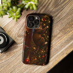 Tabby Cat on Christmas Tree phone case | Tough Case