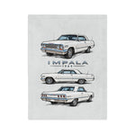 1963 Chevy Impala Illustration Blanket | Classic Car Velveteen Throw