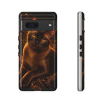 Burmese Golden Sable Portrait Art Tough Phone Case