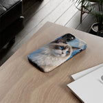Ragdoll Cat Polygon Portrait Tough Phone Case - Blue Cream