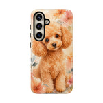 Miniature Poodle Whimsical Watercolor Art Tough Phone Case