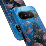 Snapper Reef Phone Case, Sunlit School Ocean Fishing Tough Cover