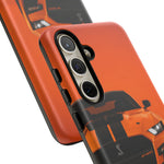 Orange Mustang Art Phone Case, GT500 American Muscle Car Tough Cover for Male