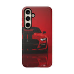 Red Mustang Art Phone Case, GT500 American Muscle Car Tough Cover