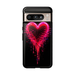 Melting Glitch Heart Neon Phone Case