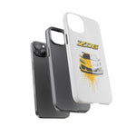 Z06 Corvette Phone Case, Yellow Sketch Reveal Chrome Cover