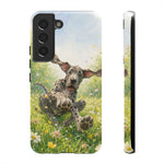 Playful Dog in Meadow Great Dane phone case | Puppy Art Tough Cover