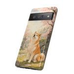 Akita under Cherry Blossoms Dog Breed Phone Case