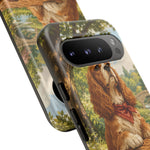 Cocker Spaniel Picnic Scene phone case | vintage dog art