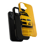 Yellow Skyline Phone Case, R34 GTR 90s JDM Legend Tough Cover for Men Gift
