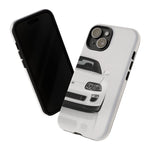 White MK4 Supra Phone Case, Retro 90s JDM Tough Cover for Car Enthusiasts