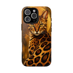 Bengal Cat Wild Spots Gold Art Tough Phone Case