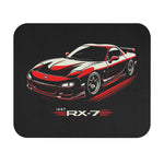 1997 Mazda RX-7 Mouse Pad – Red & White JDM Sports Car Illustration