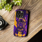French Bulldog Pop-Art Portrait Tough Phone Case - Purple Gold