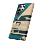 S13 Teal White Pop-up Tough Phone Case for JDM Fans