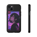 Melancholy Anime Girl Phone Case Vaporwave Tough Case
