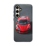 Red C8 Z06 Track Wing Tough Phone Case Cover Gift Art